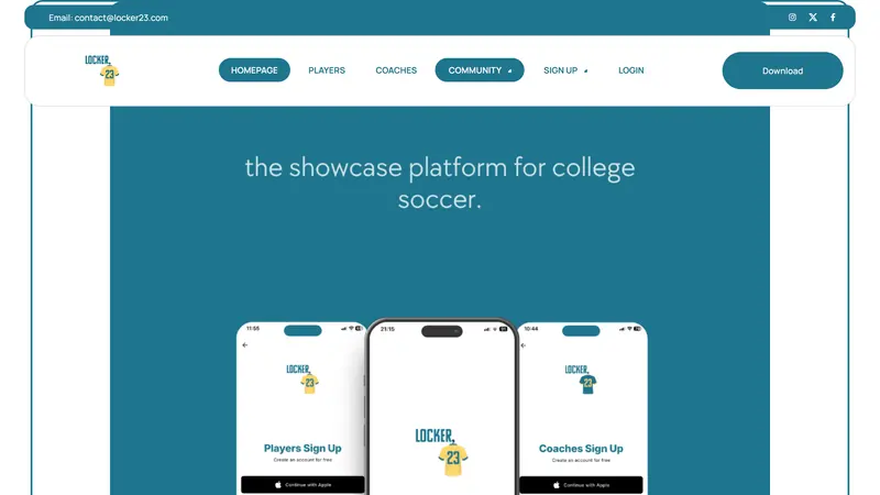 Locker23, sports recruiting app by Digital Prism